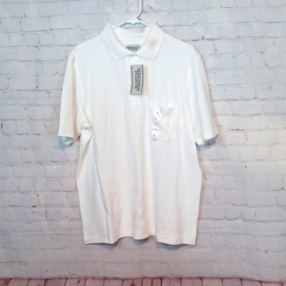 Windham Point Men's White‎ Polo Shirt NWT S